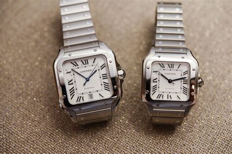 cartier santos watch sizes.